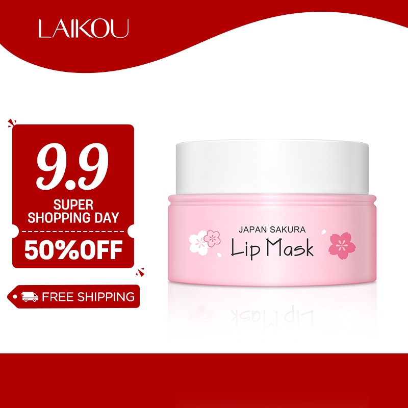 Mặt nạ môi hoa anh đào Nhật Bản Laikou giảm nếp nhăn môi 8g