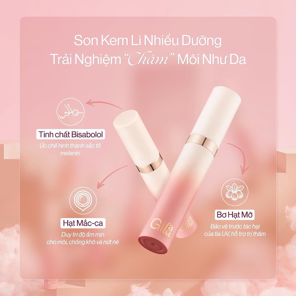 Son kem lì Gilaa long wear lip cream  Rich Rosie Collection