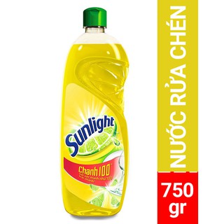 Nước rửa chén sunlight chai 750g vàng/trắng/xanh