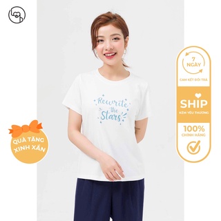 Áo thun nữ in text VIENNETRAN by Leh nhiều màu V61S21H012