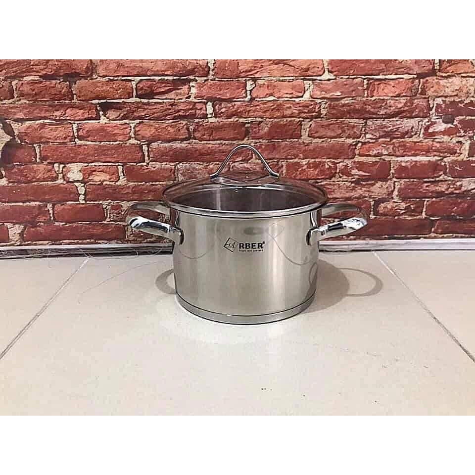 BỘ NỒI INOX 3 ĐÁY ARBER Sapphire 5 MÓN CAO CẤP, HÀNG CHÍNH HÃNG ĐỨC