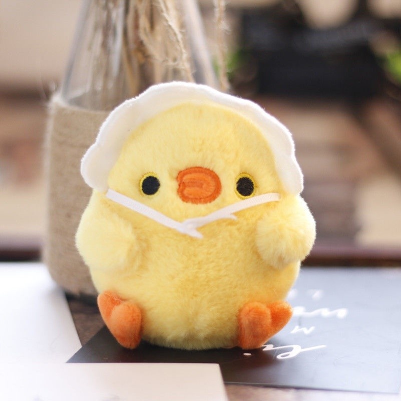 Móc treo trang trí cặp, móc treo chìa khoá nhồi bông gà con siu cute hột me ✨ HÀNG CÓ SẴN