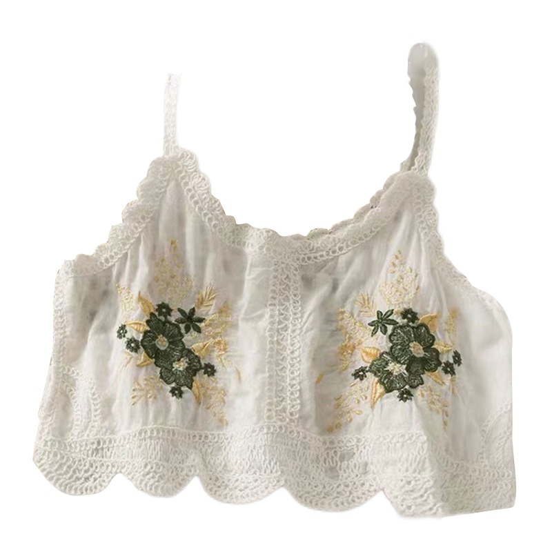 Brroa Áo Croptop Dệt Kim Không Tay Cổ Tròn Dáng Ôm Phong Cách Bohemia Ngọt Ngào Mùa Hè Cho Nữ