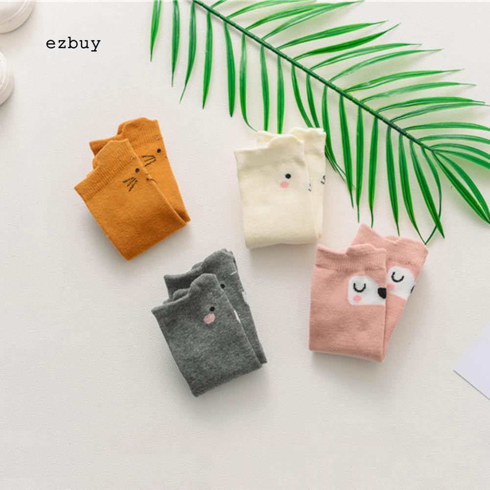 Vớ cotton cao cổ họa tiết động vật đáng yêu cho các bé