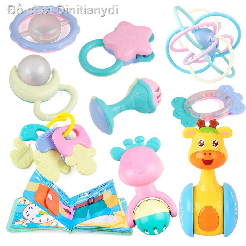 Đồ chơi Dinitianydi┋◘◆Xúc xắc gặm nướu Set 11 món đồ chơi HDY lục lạc cho bé phát ra tiếng và cắn được cho bé sơ sinh bộ