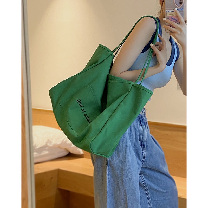 Túi xách Canvas cỡ lớn thời trang mùa hè cho nữ
