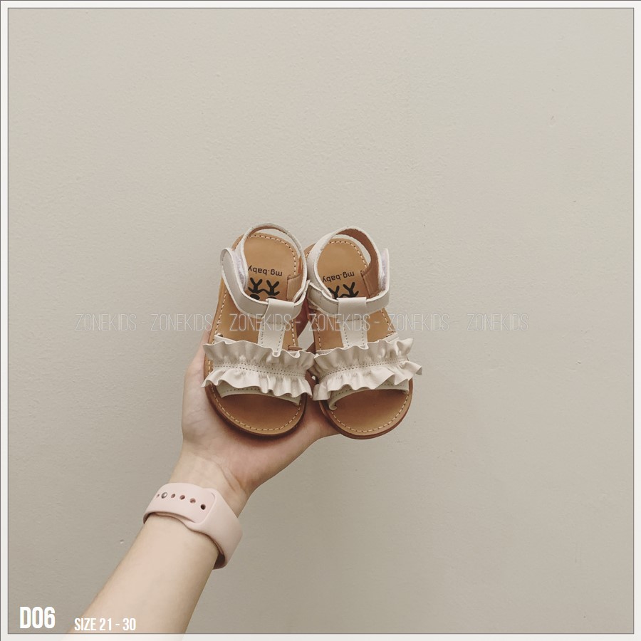 Dép sandal phối bèo nhún cho bé gái Zonekids - D06
