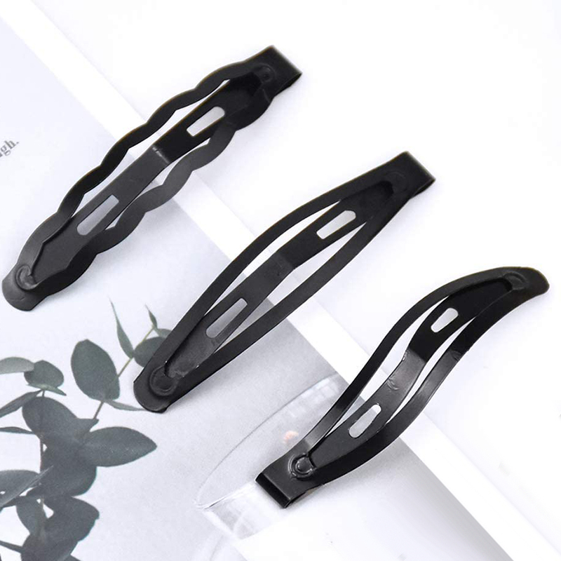 Set 12 Kẹp Tóc Màu Đen Thiết Kế Đơn Giản Cho Nữ