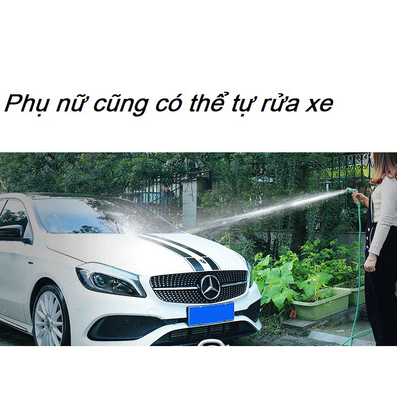 Bộ vòi xịt tăng áp dây dài chống rối rửa xe tưới cây lau nhà thế hệ mới