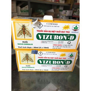 Thuốc diệt ruồi vàng đục trái VIZUBON-D (Hộp 2 lọ 10ml)