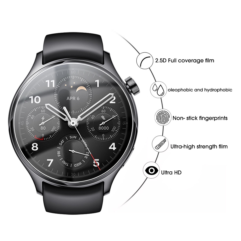 Kính Cường Lực 2.5D HD 9H Siêu Mỏng Cho Đồng Hồ Thông Minh Xiaomi Mi Watch S1 Pro