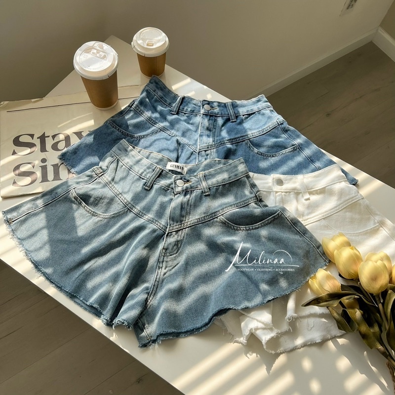QUẦN SHORT JEAN NGẮN LƯNG CAO ỐNG NGẮN C2349 C2350