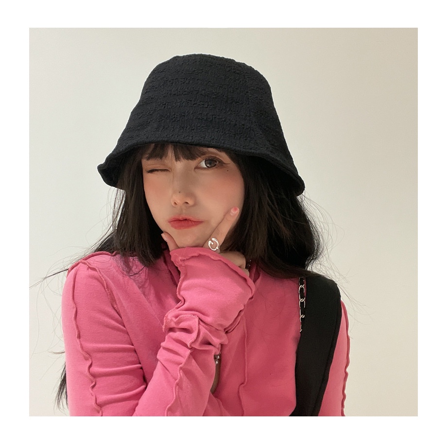 -🍊 Mũ nón bucket họa tiết dập nổi phong cách Ulzzang