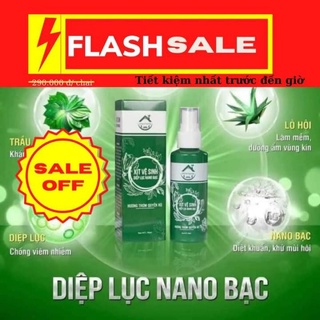 Combo 5 chai dung dịch vệ sinh phụ nữ xịt diệp lục Nano bạc