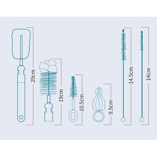 Cọ rửa bình sữa 6 chi tiết