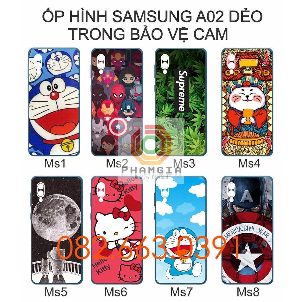Ốp lưng Samsung A02 dẻo có viền bảo vệ cam in hình đẹp (p1)