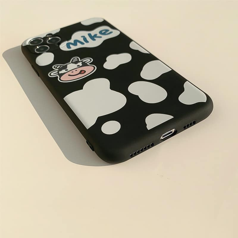 Ốp Lưng Điện Thoại Nhựa Mềm Bò Sữa Mike - CAS2156