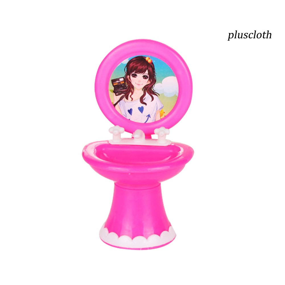 Mô hình bồn rửa mặt mini bằng nhựa trang trí nhà búp bê