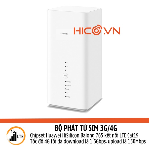 Bộ Phát Wifi LTE Huawei B818 Tốc độ 1.6Gbps - Hỗ Trợ 64 Kết Nối - Wifi Chuẩn AC 1750Mbps - Băng Tần Kép