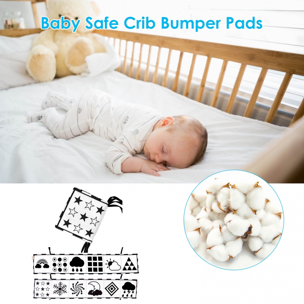 Sách Vải Mềm Màu Trắng Đen Tương Phản Có Thể Giặt Rửa Dành Cho Bé Sơ Sinh