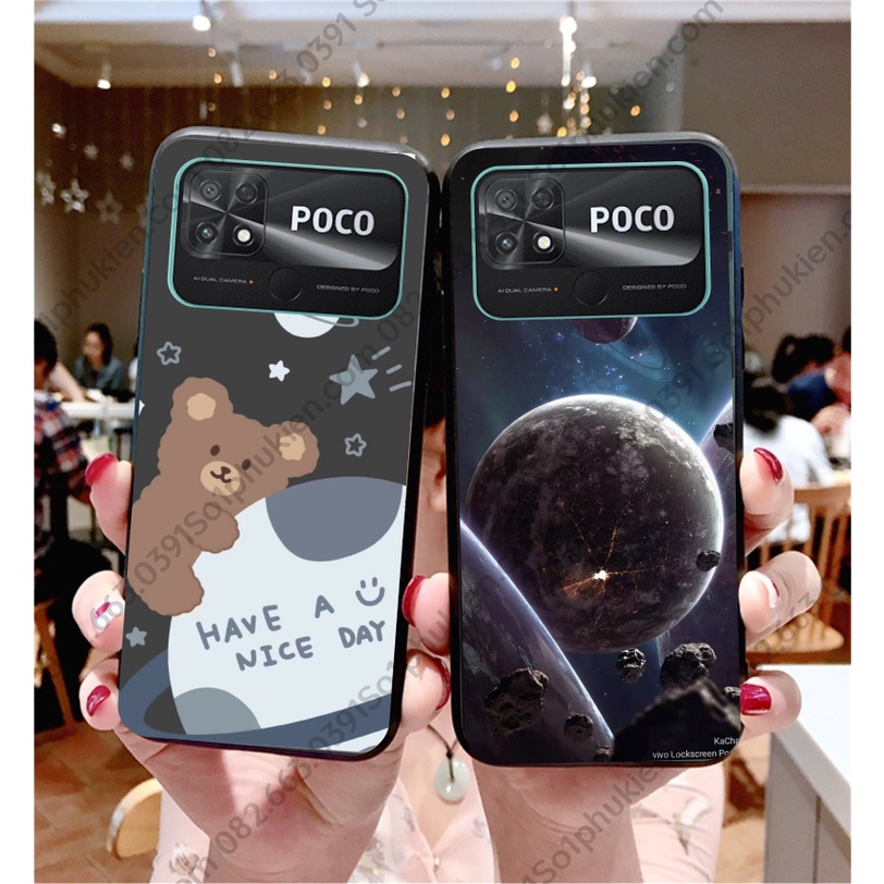 Ốp lưng Xiaomi Poco C40 dẻo in hình Phi hành gia vũ trụ ngân hà cá tính, trẻ trung