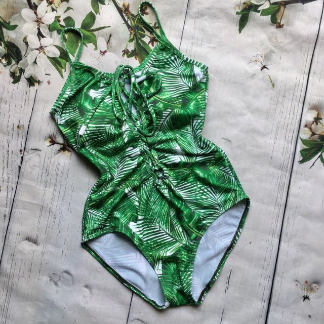 Bikini nữ thời trang một mảnh hoa lá dễ thương