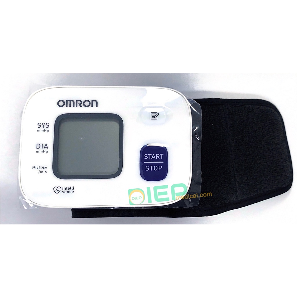 ✅ OMRON HEM-6161 - Máy đo huyết áp cổ tay tự động Omron HEM 6161, cảnh báo loạn nhịp tim (Chính hãng Omron - Nhật Bản)