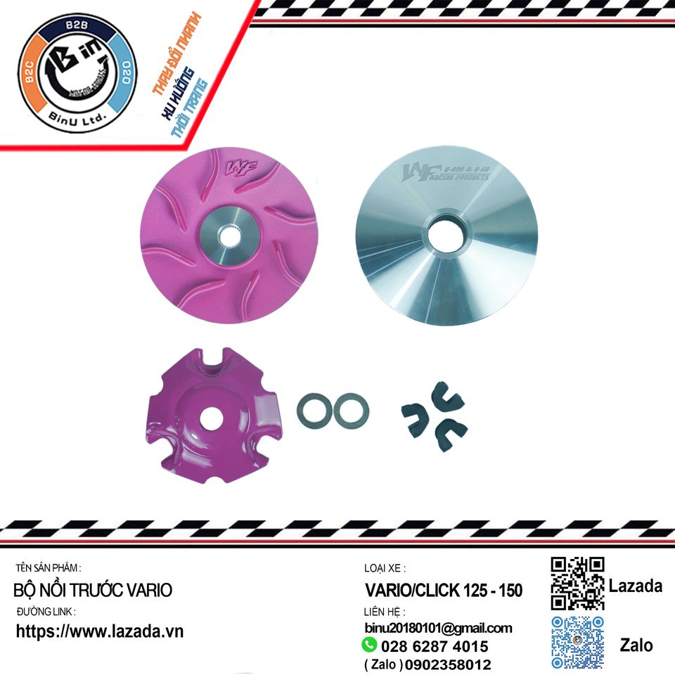 Combo nồi trước sau WF - TRF dành cho Vario , SHVN , Click , PCX , NVX