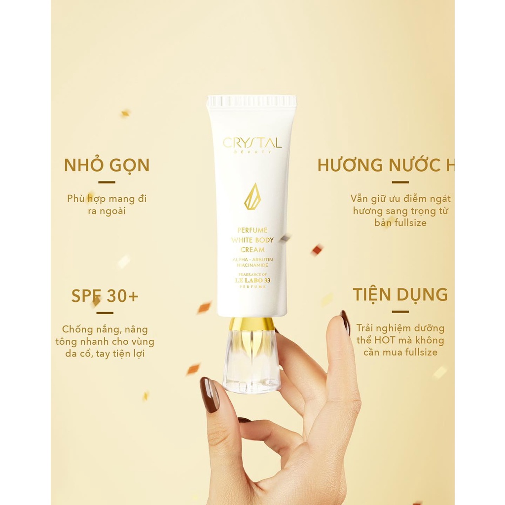 Kem Dưỡng Trắng Da Toàn Thân Crystal Beauty Perfume White Body Cream