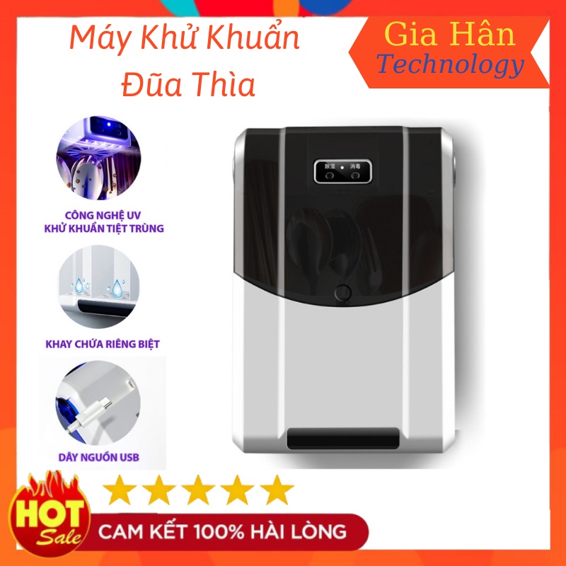 Máy Khử Khuẩn Đũa Thìa Cao Cấp Hộp Sấy Khô Đũa Thìa Bằng Tia UV Có Chức Năng Hút Mùi Tiện Lợi