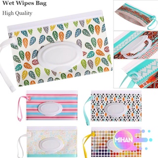 MIHAN1 1pc Cute Cosmetic Pouch Fashion Stroller Accessories Wet Wipes Bag Portable Baby Product Carrying Case Snap-Strap Useful Flip Cover Tissu thumbnail