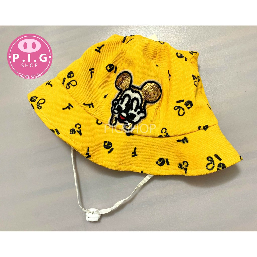 Nón vải nhung hình Mickey cho bé yêu từ 6 tháng đến 2 tuổi