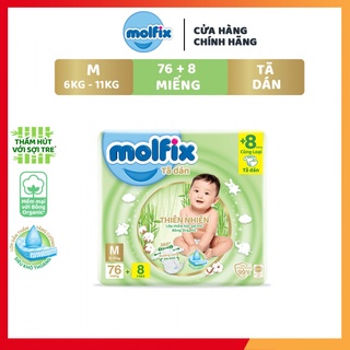 Tã dán Molfix Thiên nhiên Super Jumbo M - Gói 76+8 miếng.shopmizu68