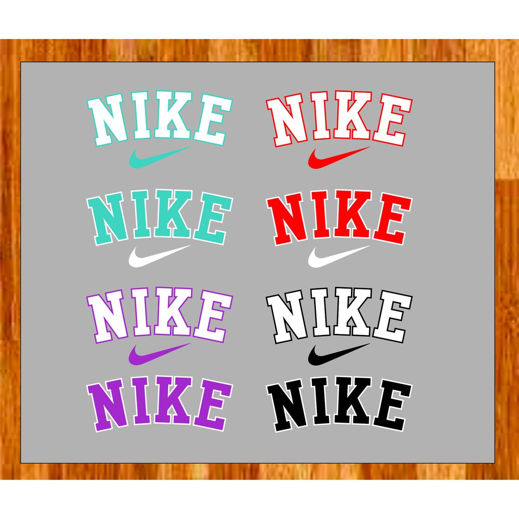 Logo Nike nhiều màu in trực tiếp lên vải bằng bàn ủi, bàn là - post 1