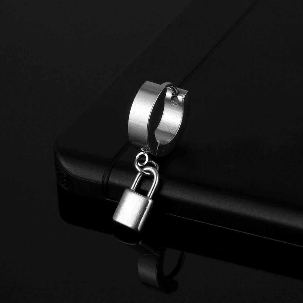 Bông Tai Dạng Vòng Bằng Thép Không Gỉ Họa Tiết Lông Rắn / Lông Vũ Thời Trang Cho Nữ