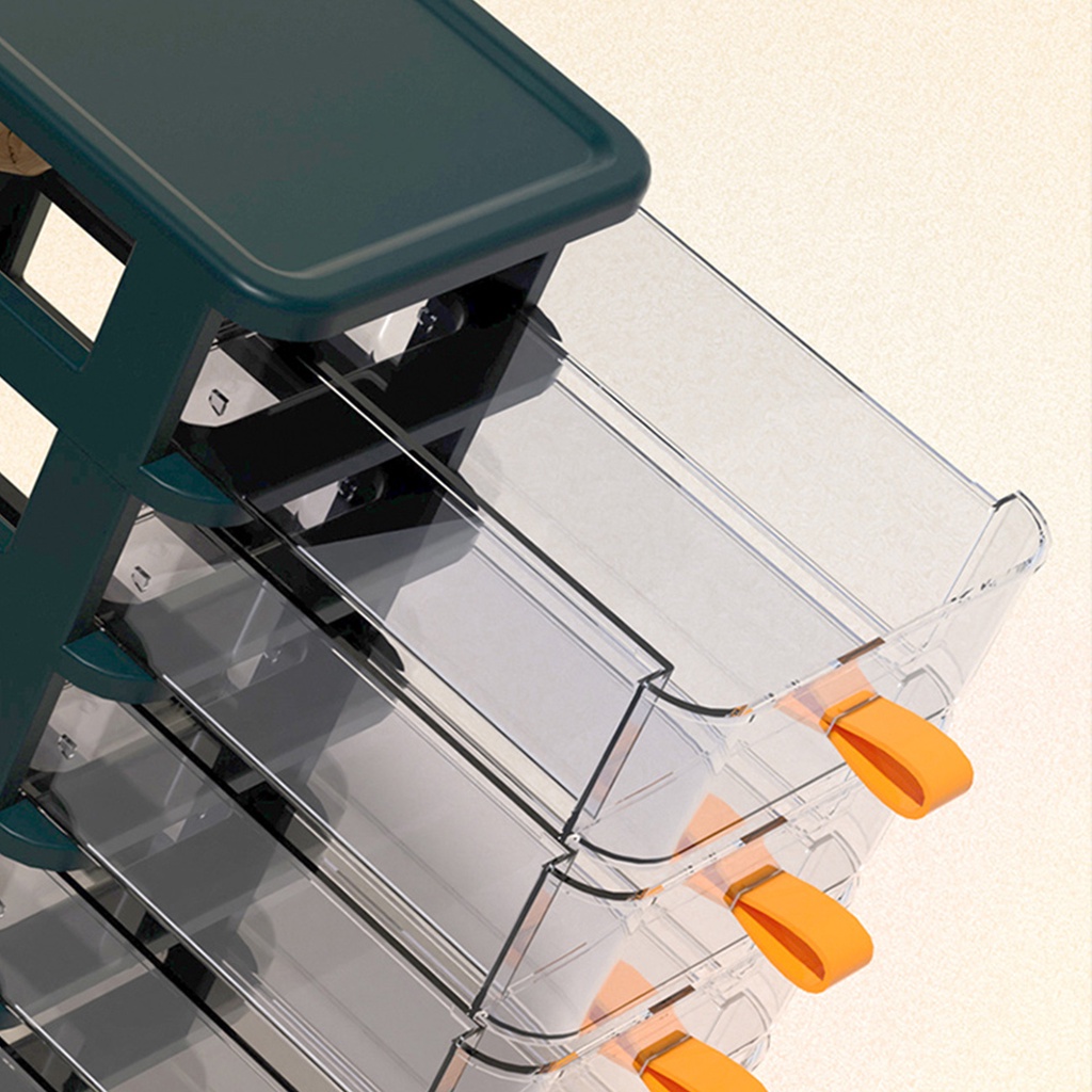 Hộp đựng đồ dùng JUJIAJIA thiết kế trong suốt nhiều lớp đa năng tiện lợi