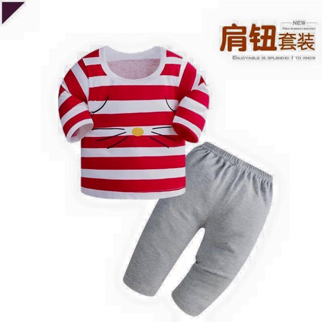 Bộ quần áo cotton xịn cho trẻ em mùa đông