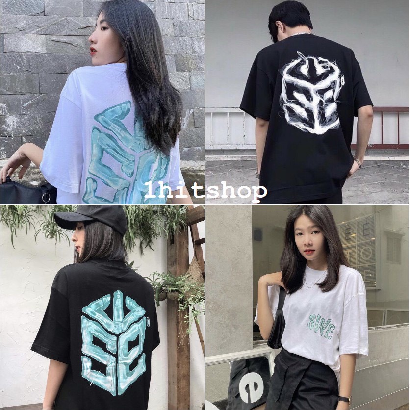 Áo thun SKY SWE tay lỡ cực hot unisex form rộng bền màu không xù lông 1Kenz