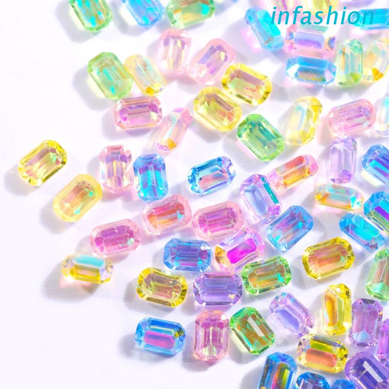 Bộ 100 Mặt Trang Sức Kim Cương Giả Sáng Bóng Dùng Làm Phụ Kiện Trang Trí Móng Tay