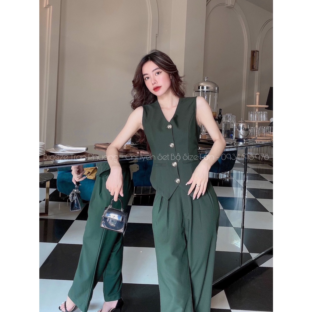 Set Vest Ghilê Quần Dài Suông