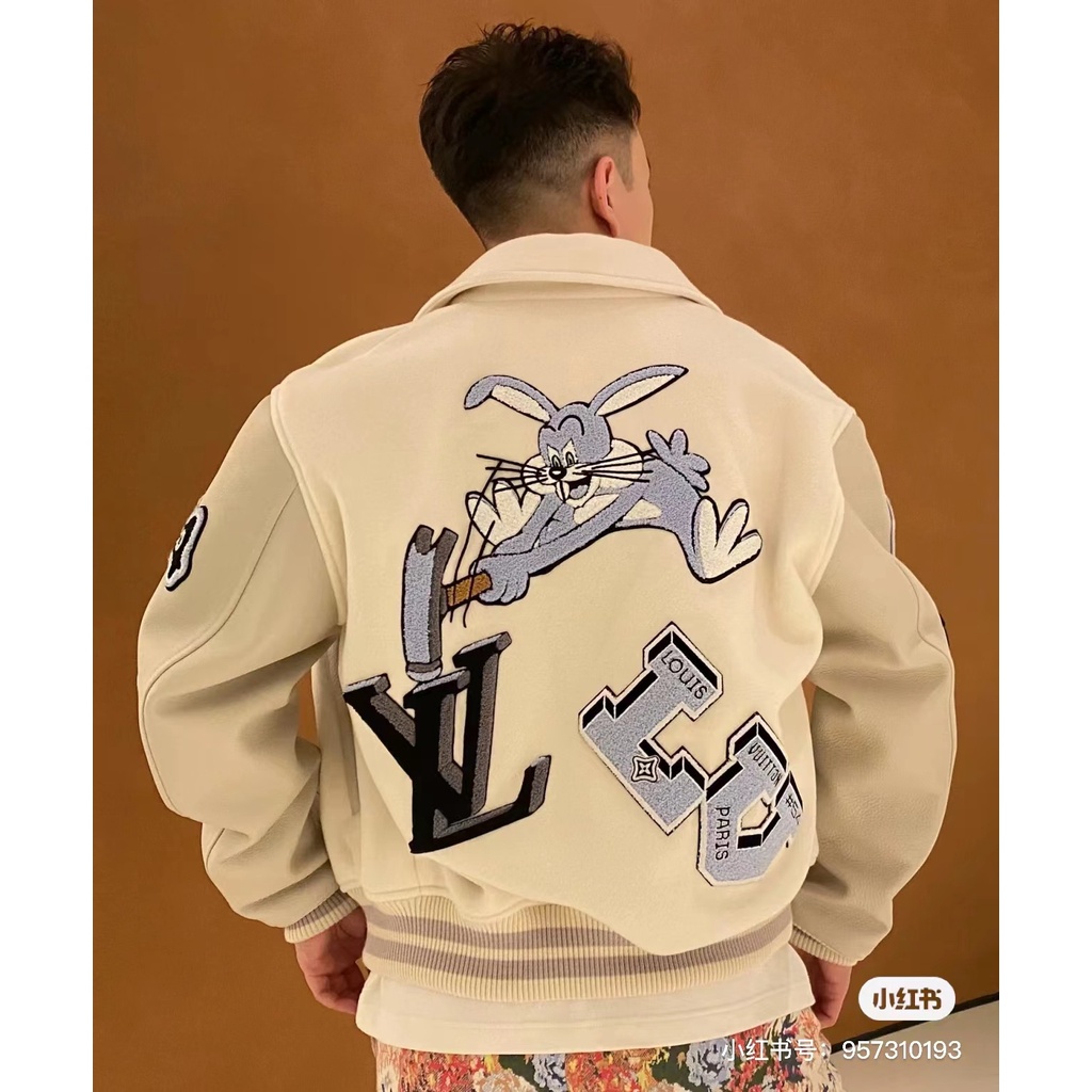 Áo varsity thời trang cao cấp Louis Vuitton LV nam nữ phong cách trẻ trung đường phố