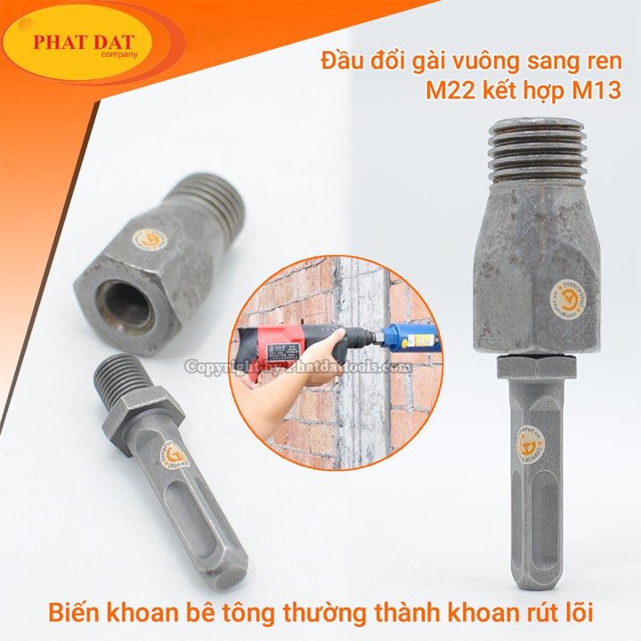 Đầu chuyển đổi mũi khoan rút lõi sang máy khoan cầm tay