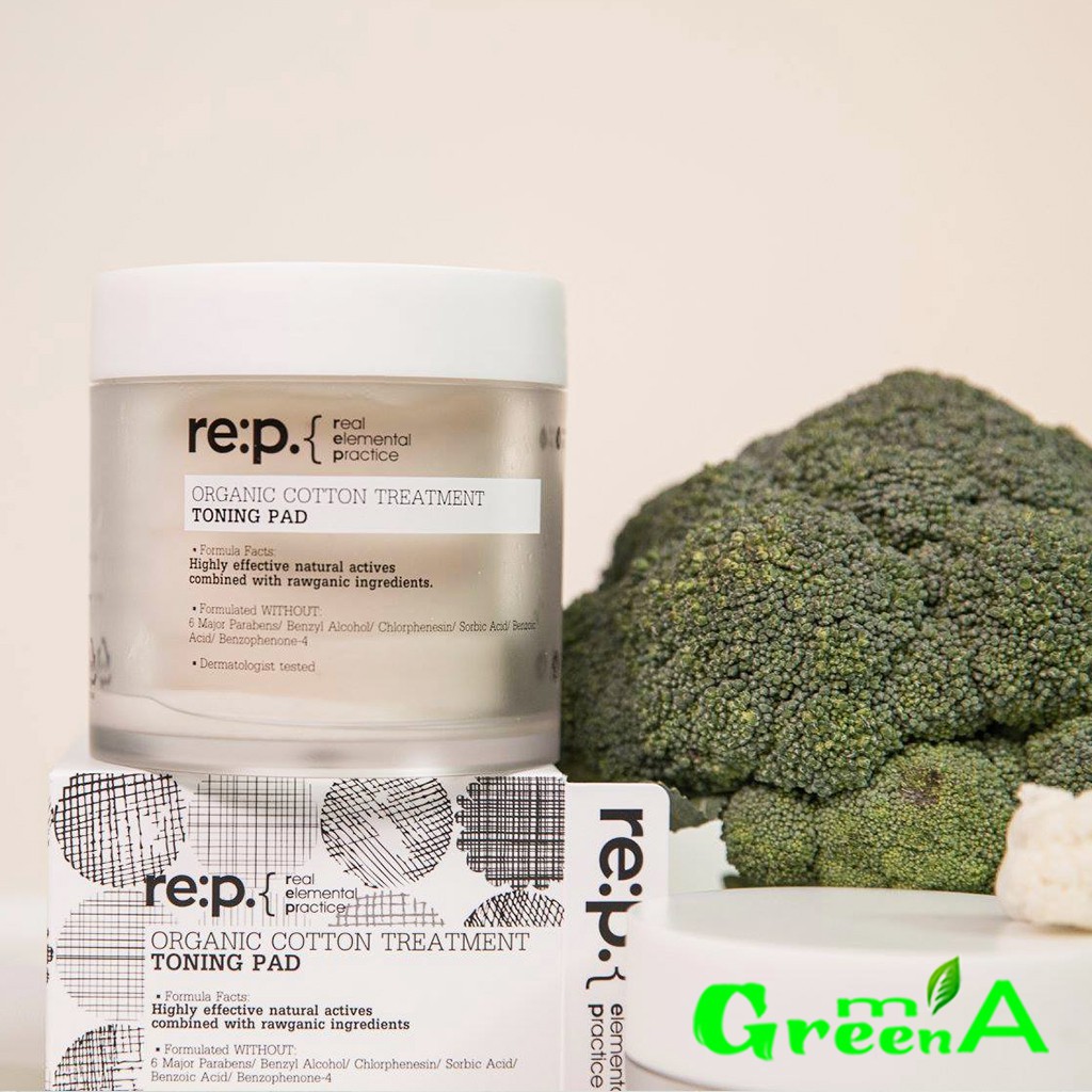 TONER REP Toner Tẩy Da Chết Phục Hồi Da Sau Mụn RE:P Organic Cotton Treatment Toning Pad 90 Miếng [NHẬP KHẨU] | BigBuy360 - bigbuy360.vn