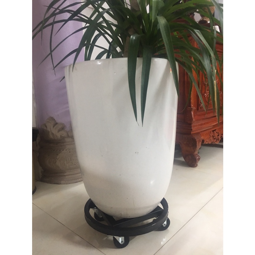 Đế lót chậu có bánh xe, đế để đồ đa năng, đế lót chậu cây cảnh gia đình, chung cư khung thép phun sơn, bánh xe 360 độ