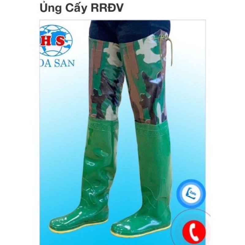 Ủng đi cấy, lội nước Hoa San đế vàng cứng, ủng đỏ trong suốt Trường Sơn Size 35-43