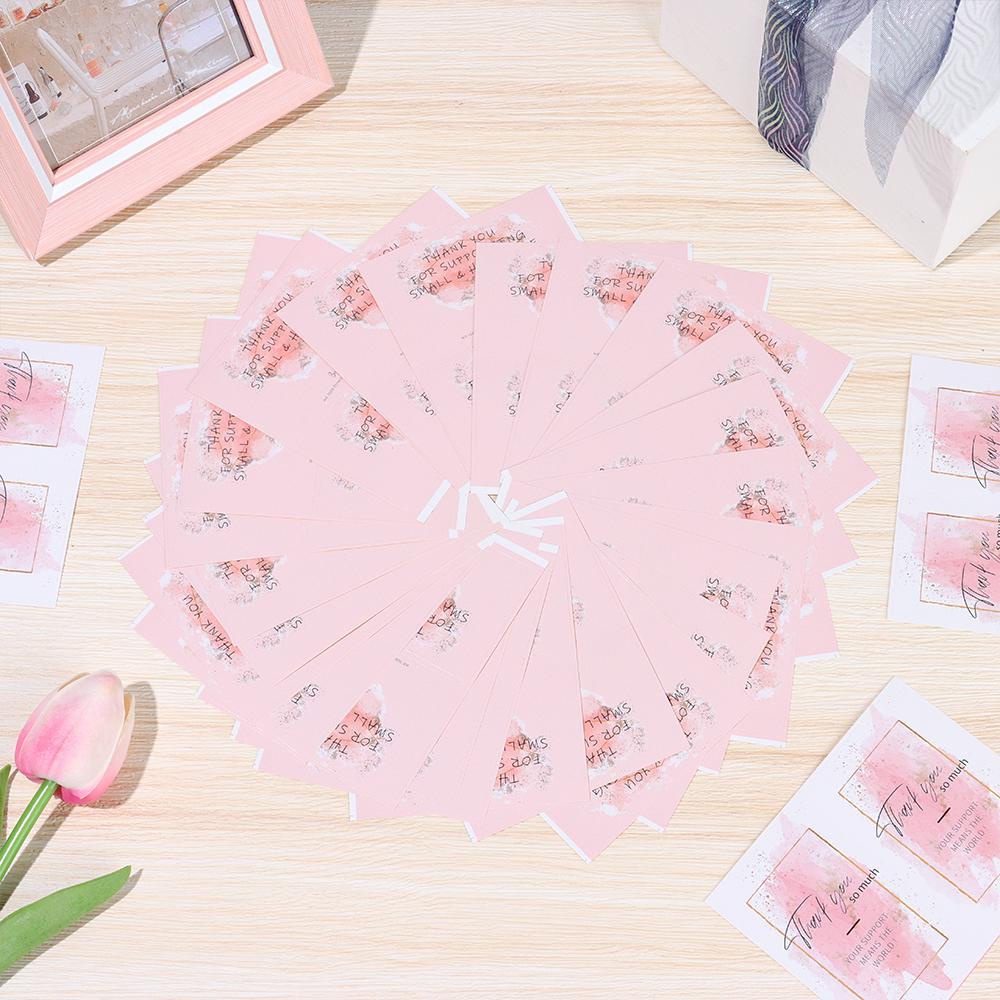 MUVAKO 50 Miếng Dán Thank You Chống Thấm Nước Màu Hồng