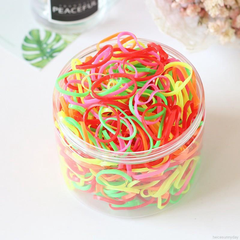 Set 500 dây thun cột tóc nhiều màu