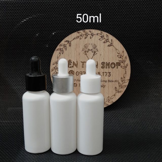 Chai nhựa trắng 50ml đầu bóp serum