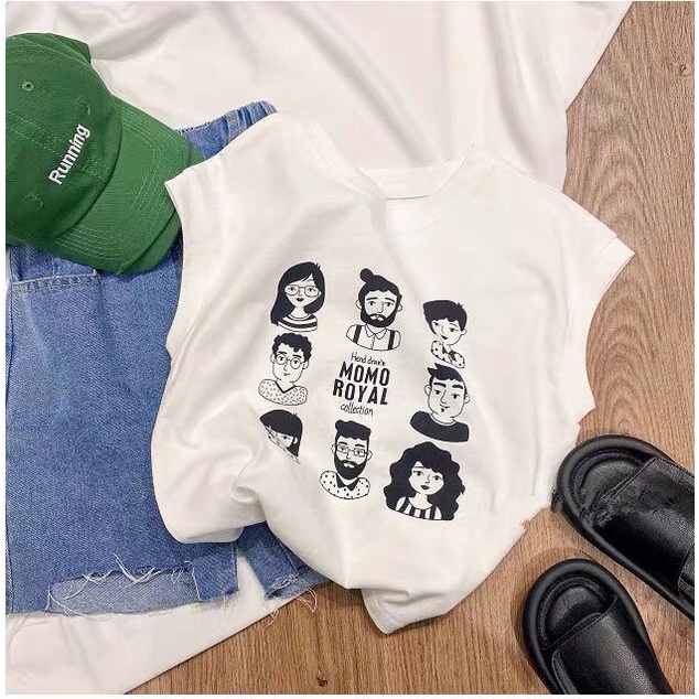 Hàng Mới Về Áo Thun Cotton Sát Nách In Họa Tiết Hoạt Hình Phong Cách Nhật Bản Dành Cho Bé Trai Gái