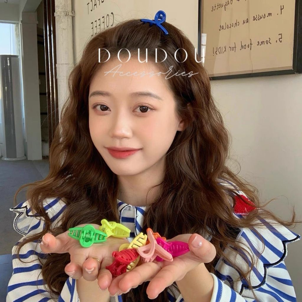Phụ kiện kẹp tóc xinh Doudou Kẹp càng cua nữ Cặp tóc mái phong cách Hàn Quốc cỡ nhỏ 4.5cm trái tim thời trang ZJ029